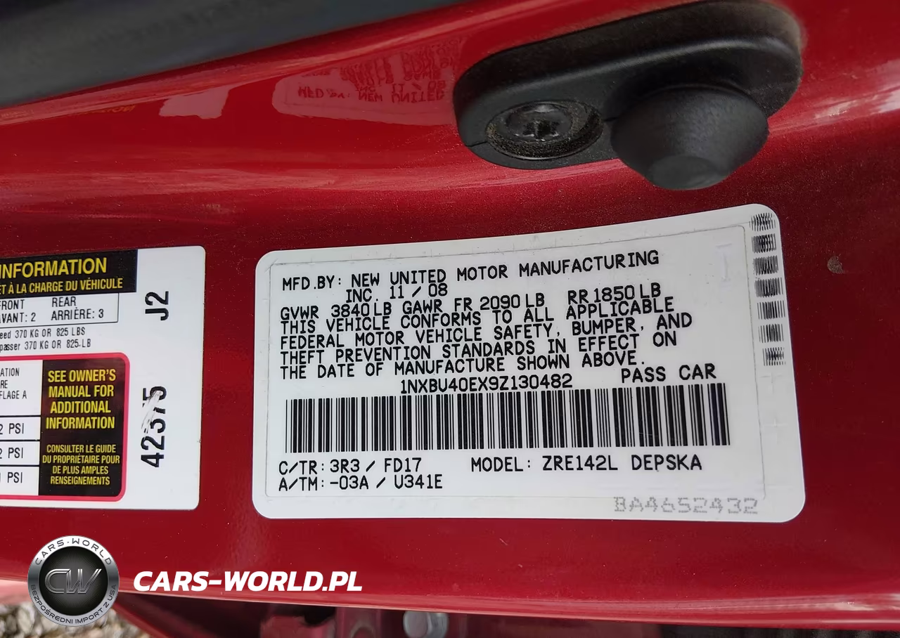 2009 Toyota Corolla S VIN:1NXBU40EX9Z130482 - 9