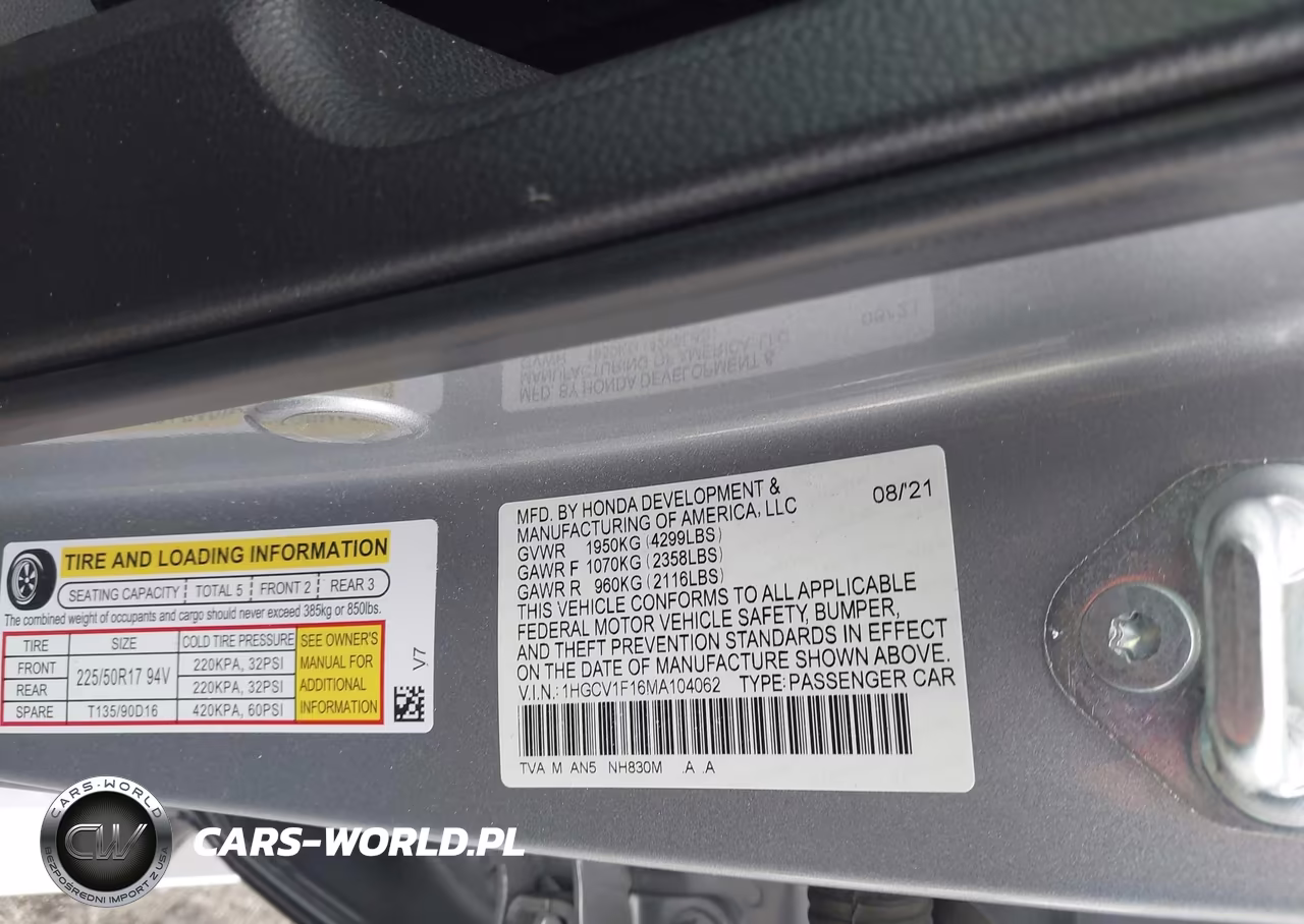2021 Honda Accord Lx VIN:1HGCV1F16MA104062 - 9