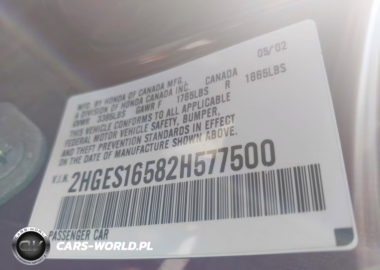 2002 Honda Civic Lx VIN:2HGES16582H577500 - 9
