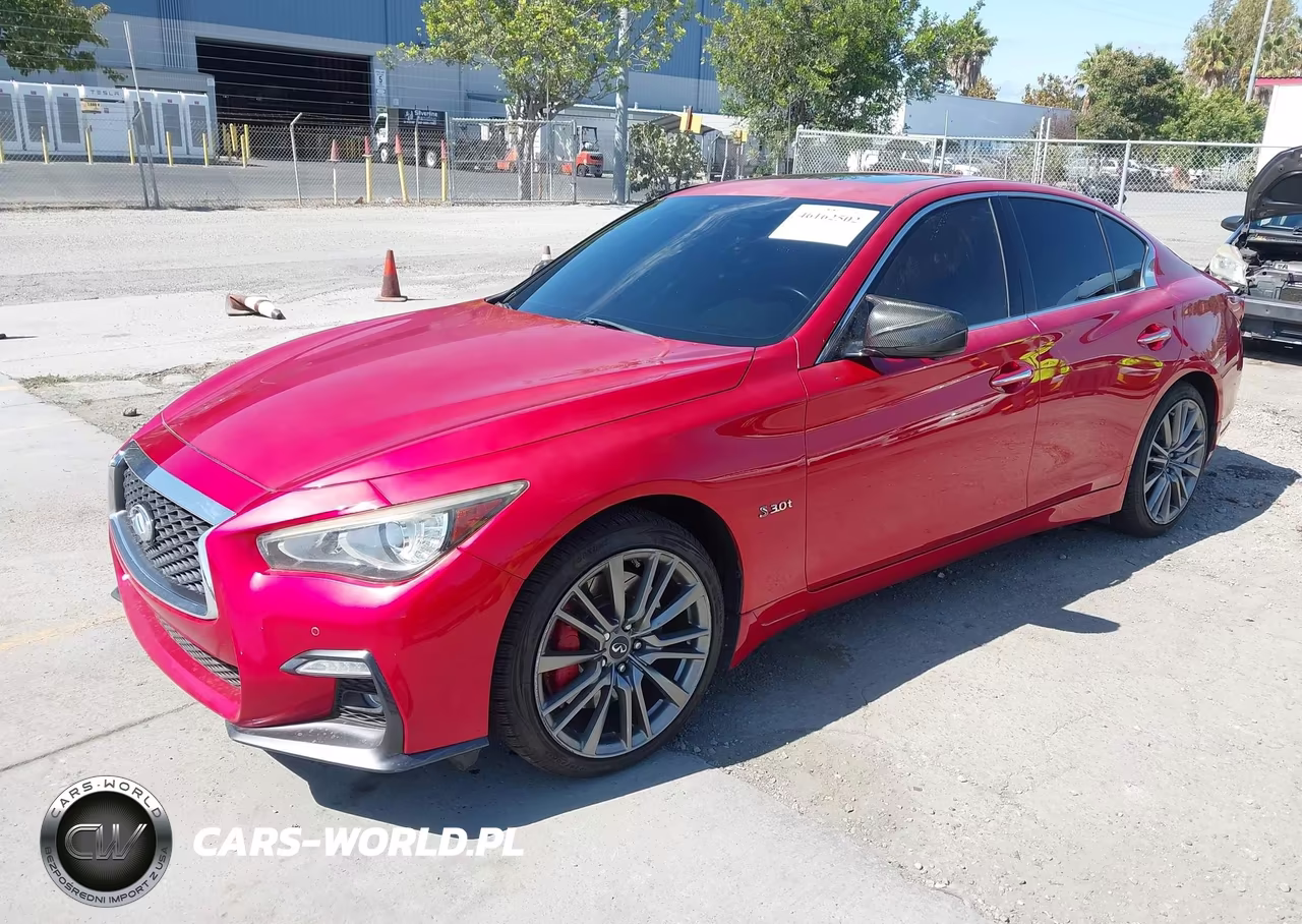 2018 Infiniti Q50 3.0T Red Sport 400 VIN:JN1FV7AR6JM700121 - 2