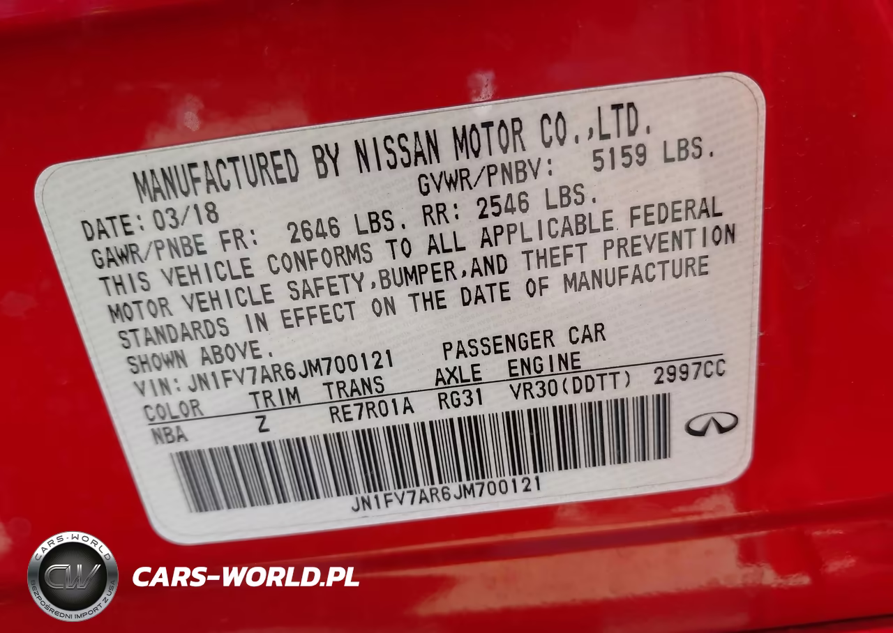 2018 Infiniti Q50 3.0T Red Sport 400 VIN:JN1FV7AR6JM700121 - 9