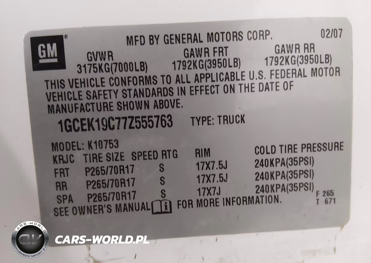 2007 Chevrolet Silverado 1500 Lt1 VIN:1GCEK19C77Z555763 - 9