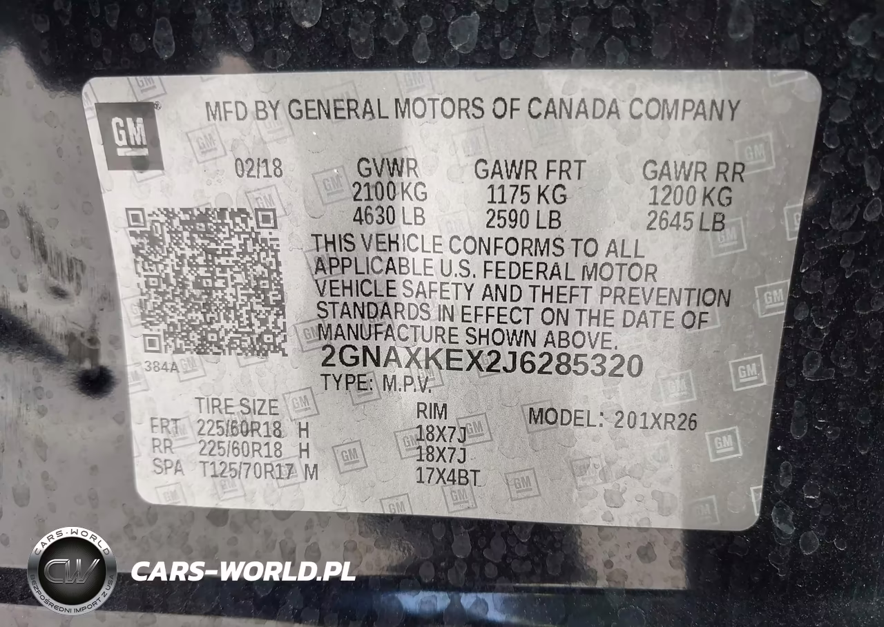 2018 Chevrolet Equinox Lt VIN:2GNAXKEX2J6285320 - 9