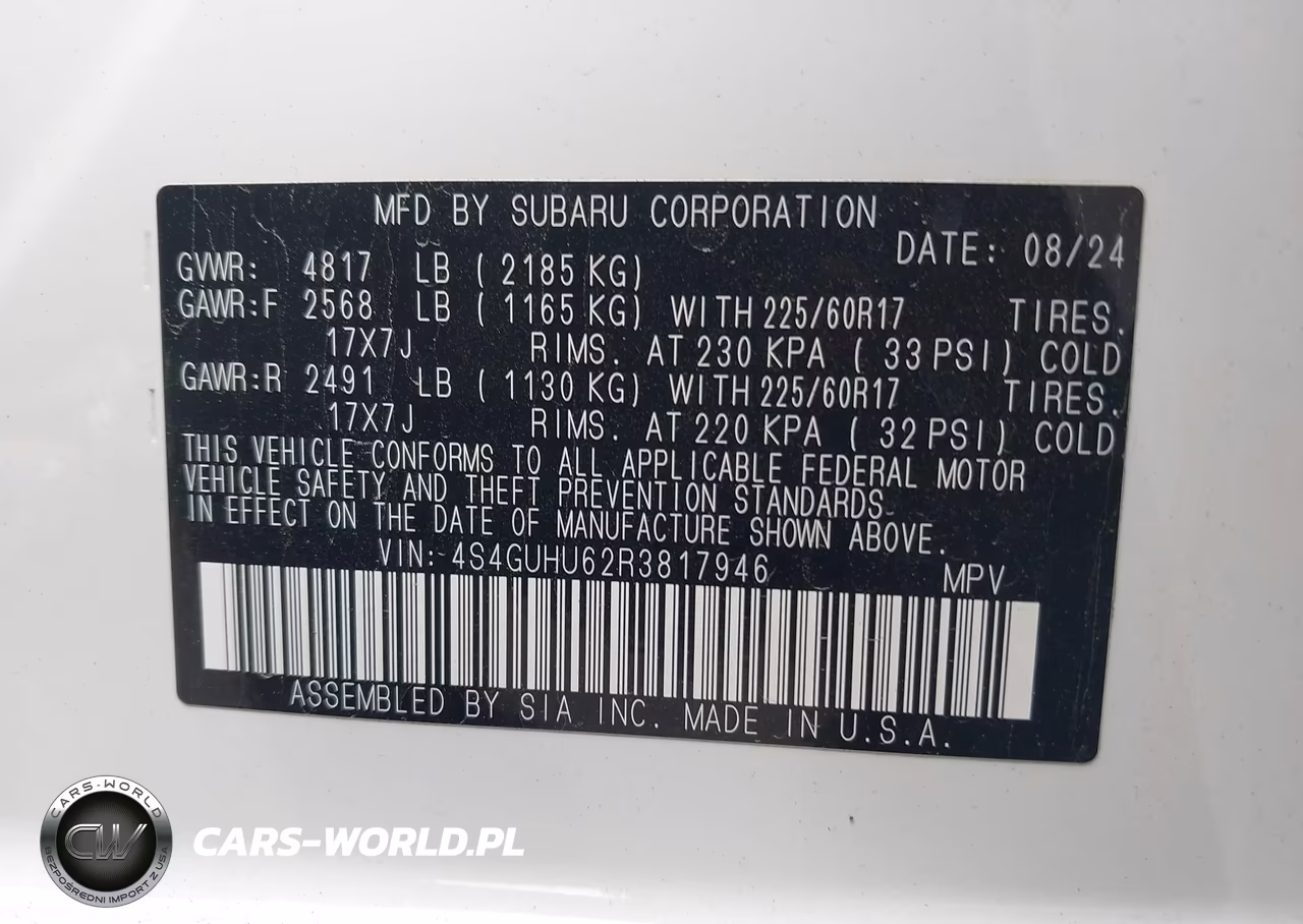 2024 Subaru Crosstrek Wilderness VIN:4S4GUHU62R3817946 - 9