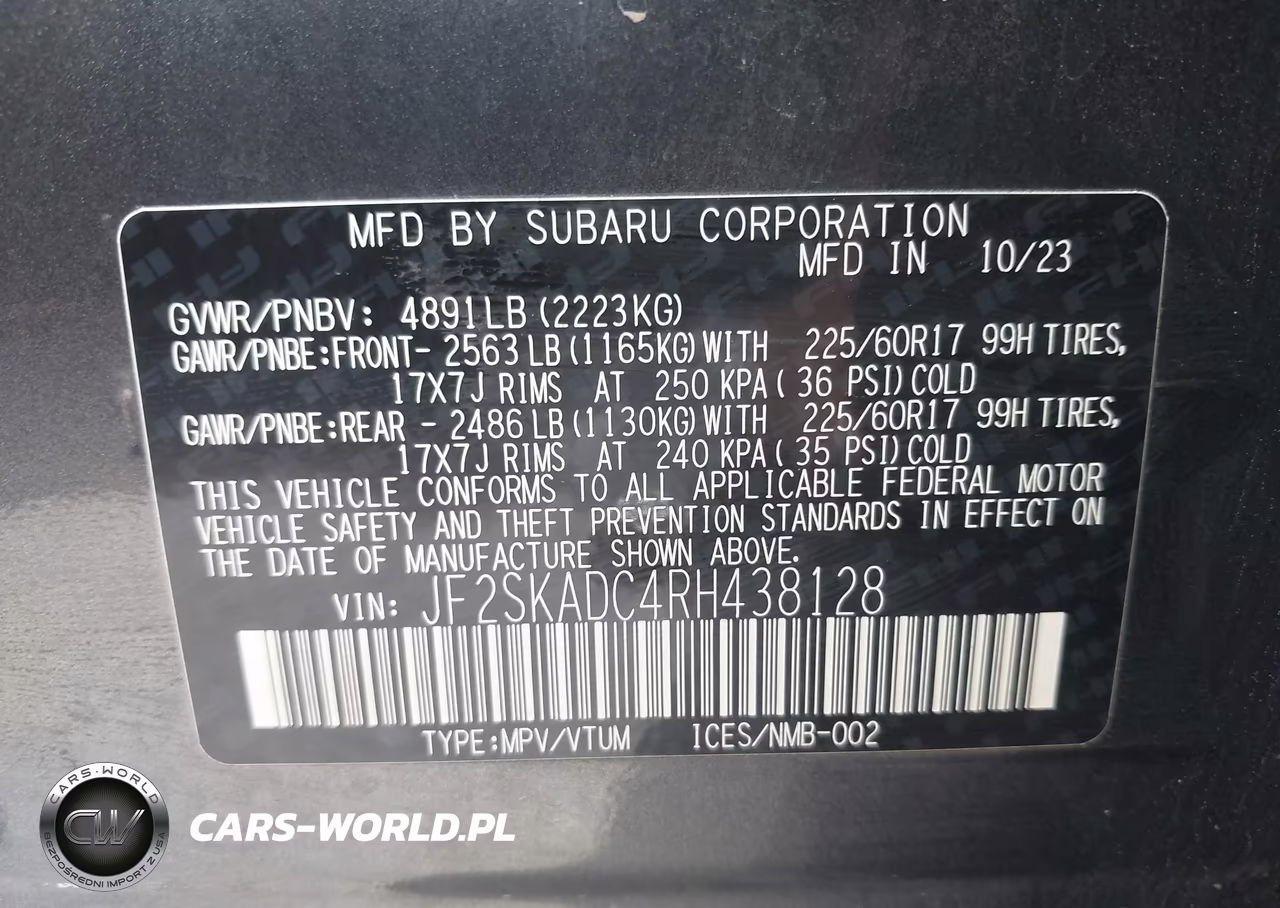 2024 Subaru Forester Premium VIN:JF2SKADC4RH438128 - 9
