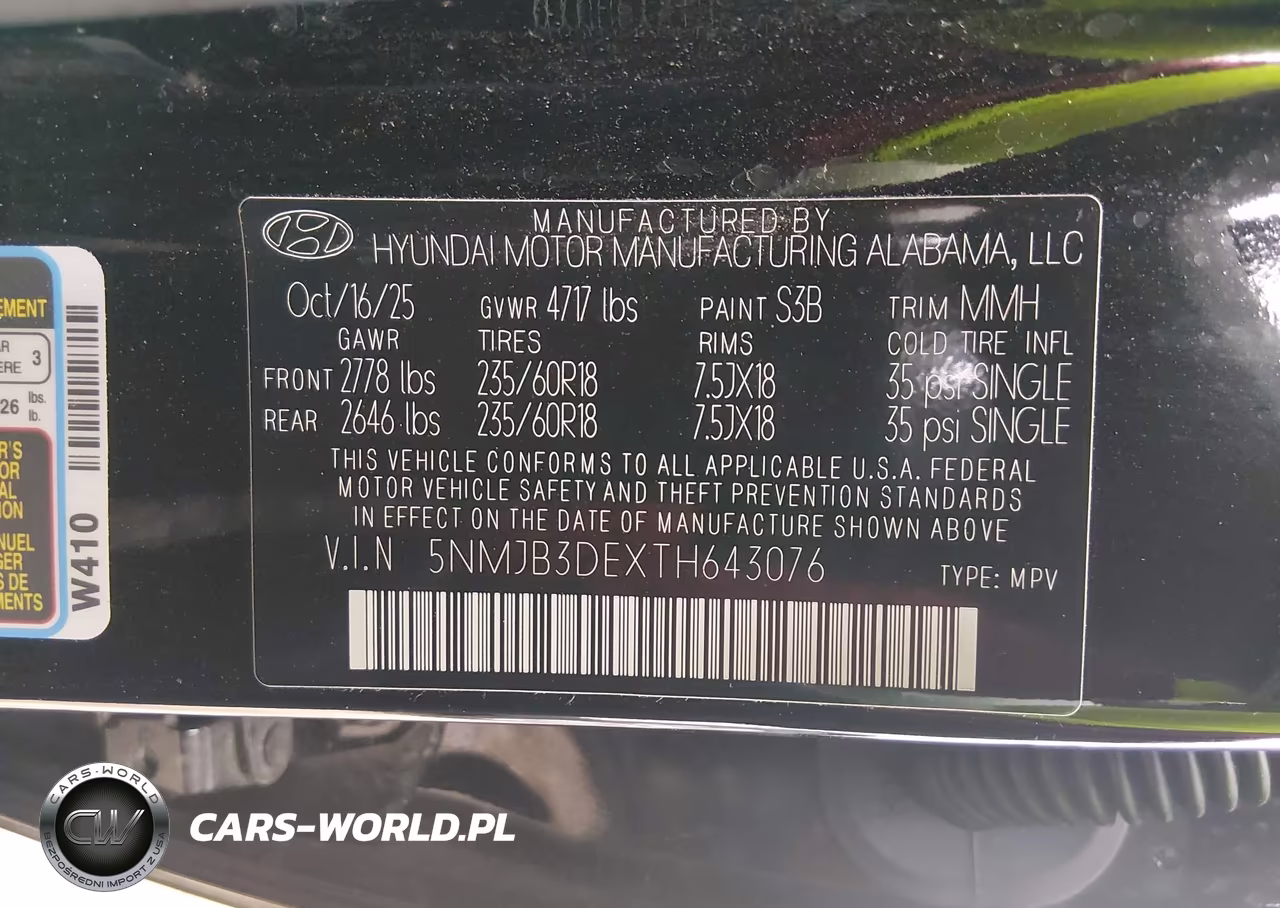 2026 Hyundai Tucson Sel VIN:5NMJB3DEXTH643076 - 9