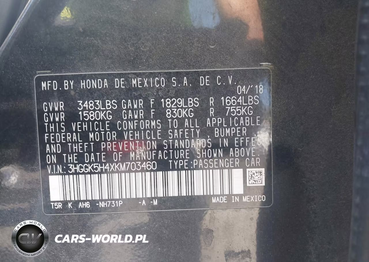 2019 Honda Fit Lx VIN:3HGGK5H4XKM703460 - 9