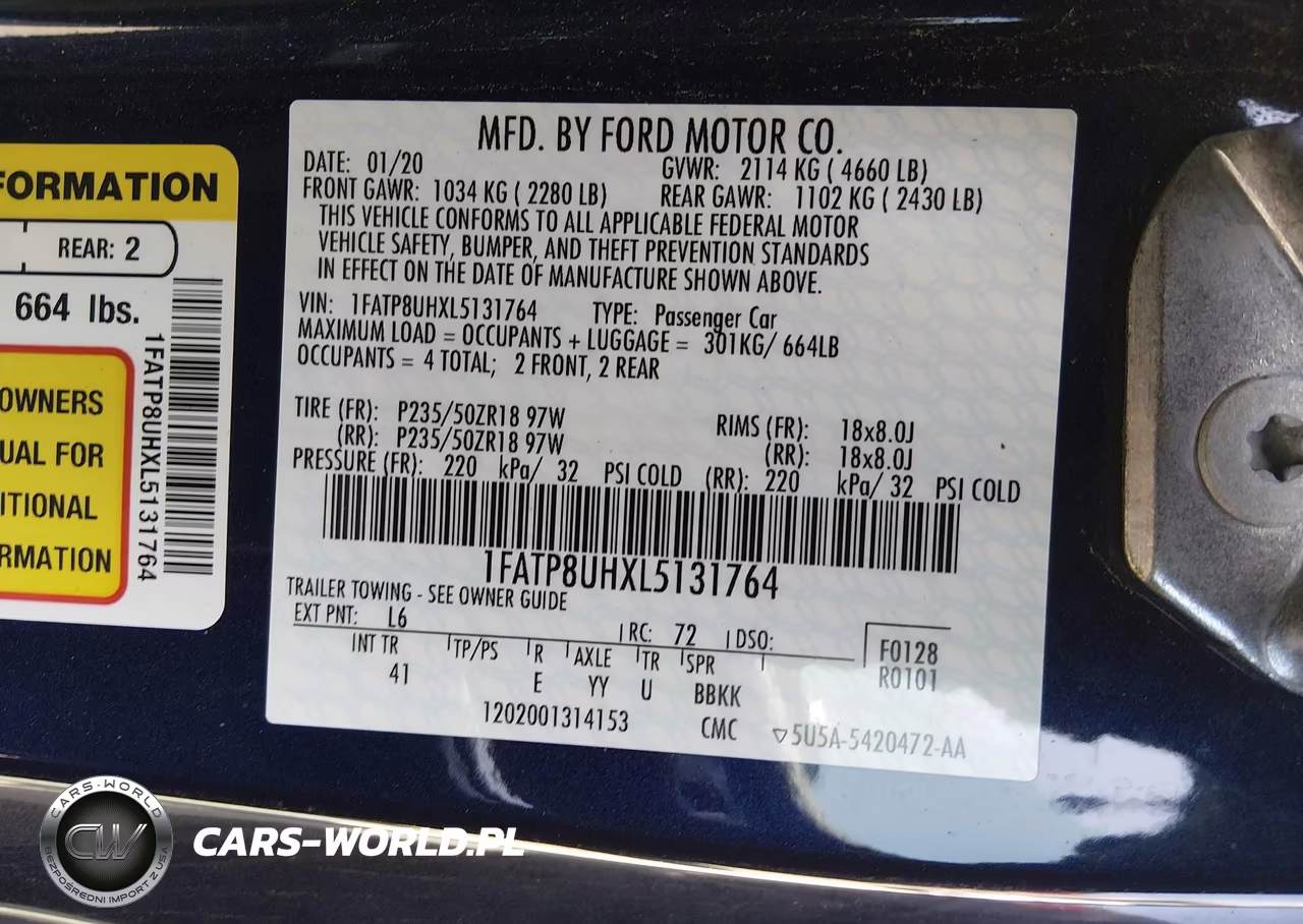 2020 Ford Mustang Ecoboost Premium VIN:1FATP8UHXL5131764 - 9