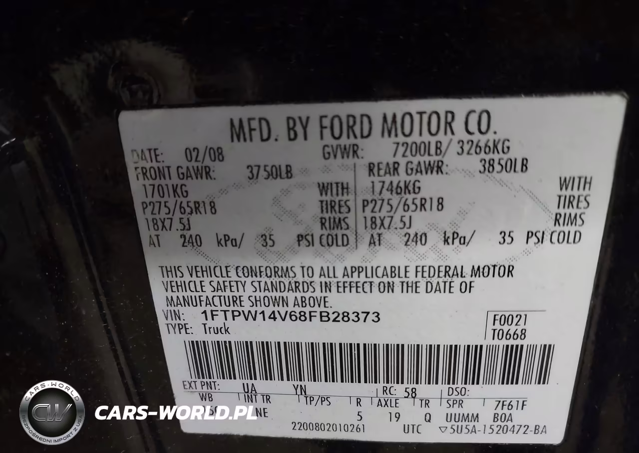 2008 Ford F-150 60Th Anniversary-Fx4-King Ranch-Lariat-Xlt VIN:1FTPW14V68FB28373 - 9