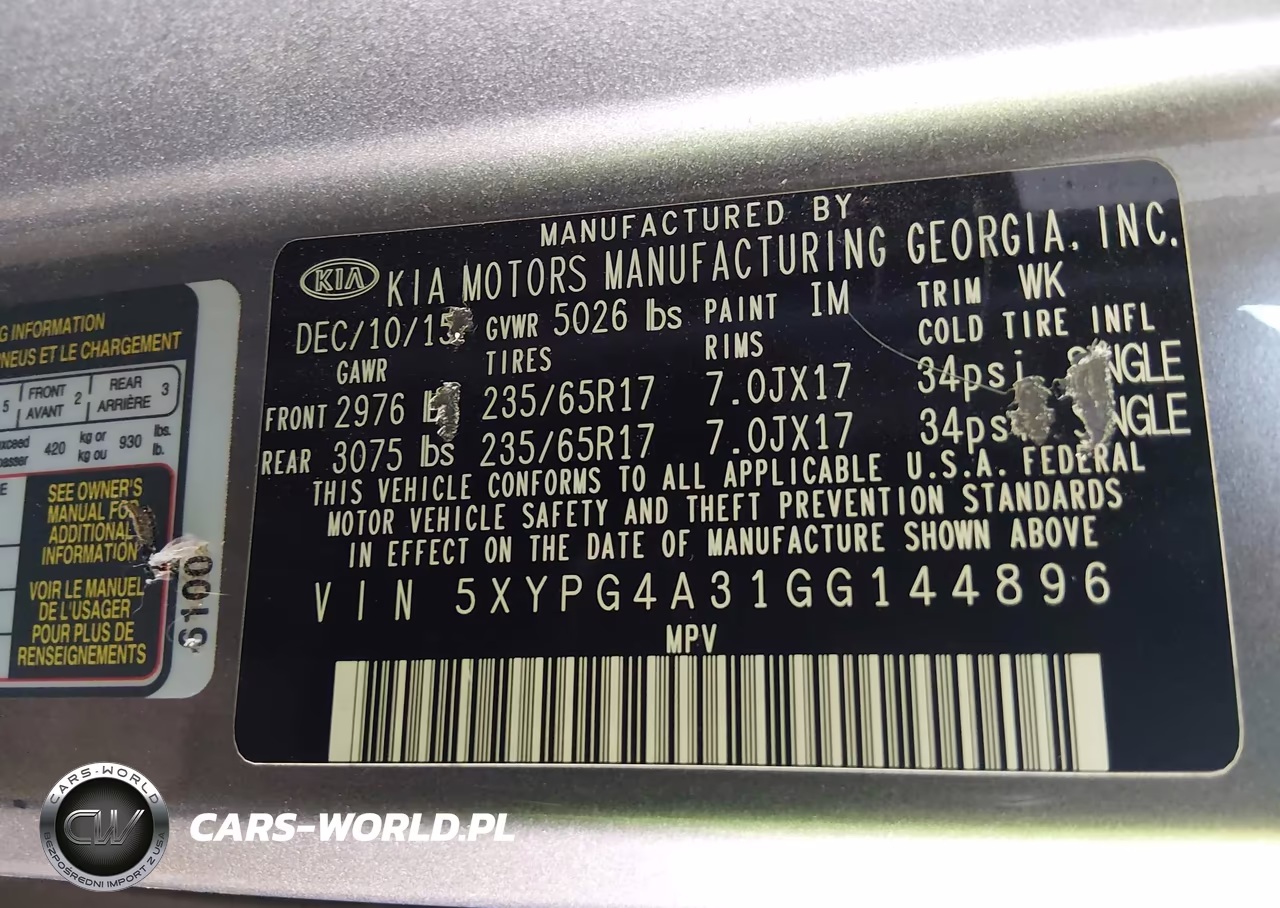 2016 Kia Sorento 2.4L Lx VIN:5XYPG4A31GG144896 - 9