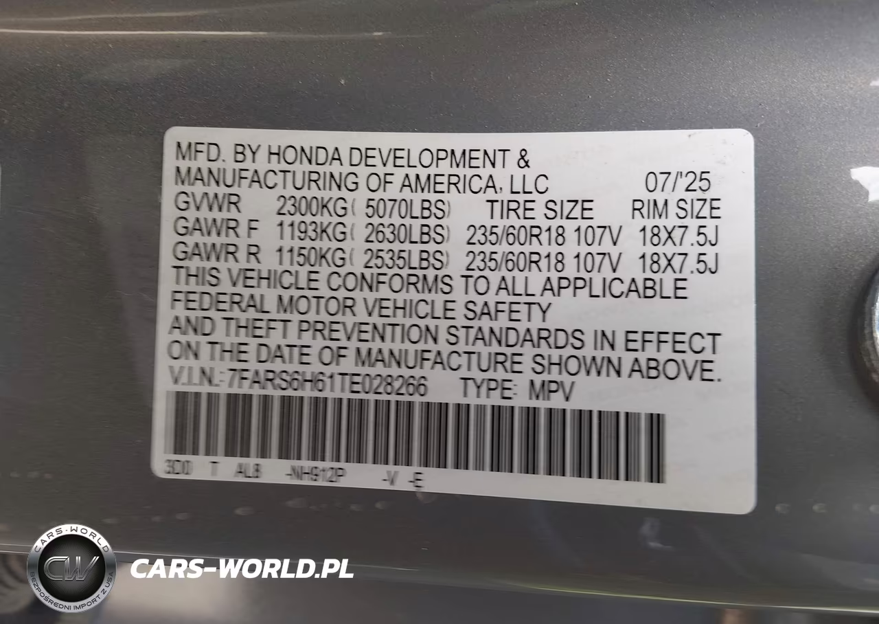 2026 Honda Cr-V Hybrid Awd Trailsport VIN:7FARS6H61TE028266 - 9