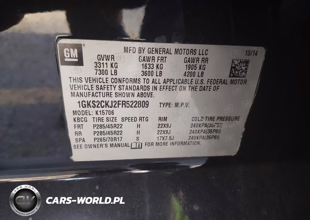 2015 GMC Yukon Denali VIN:1GKS2CKJ2FR522809 - 9