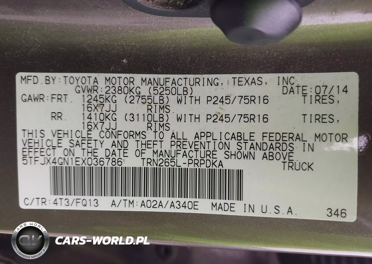 2014 Toyota Tacoma Prerunner VIN:5TFJX4GN1EX036786 - 9