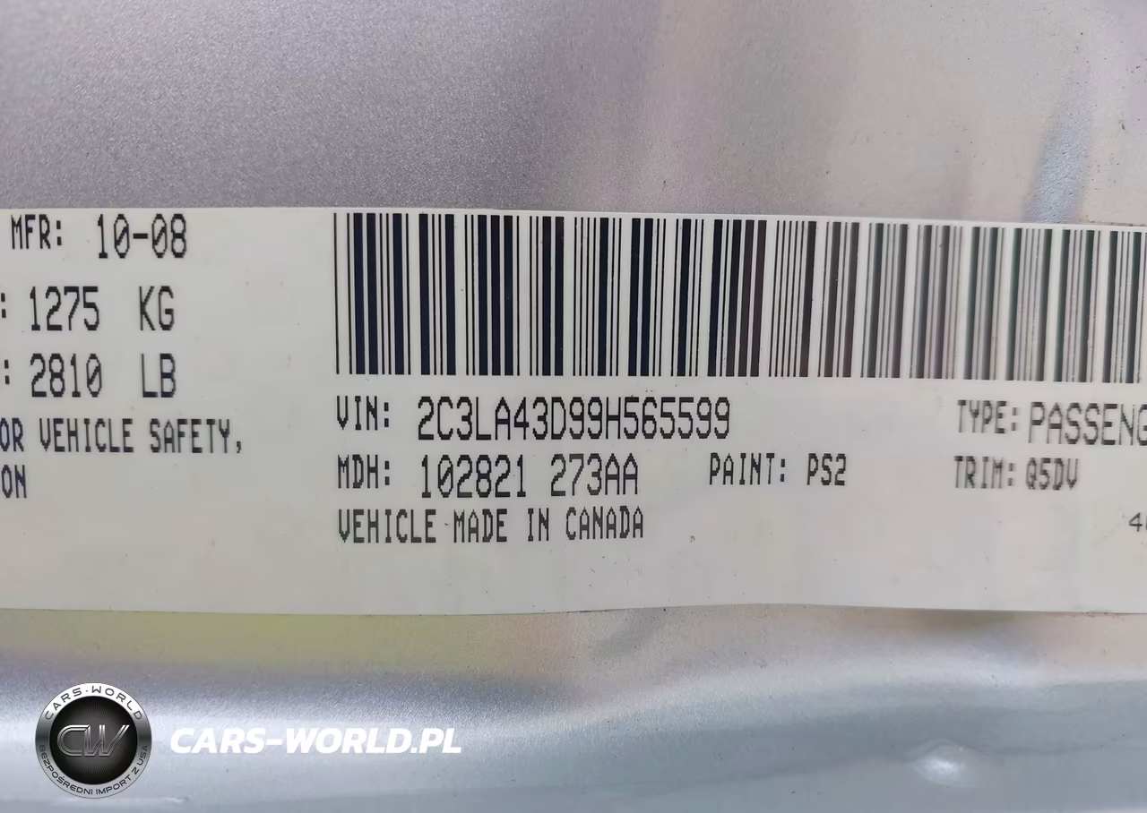 2009 Chrysler 300 VIN:2C3LA43D99H565599 - 9