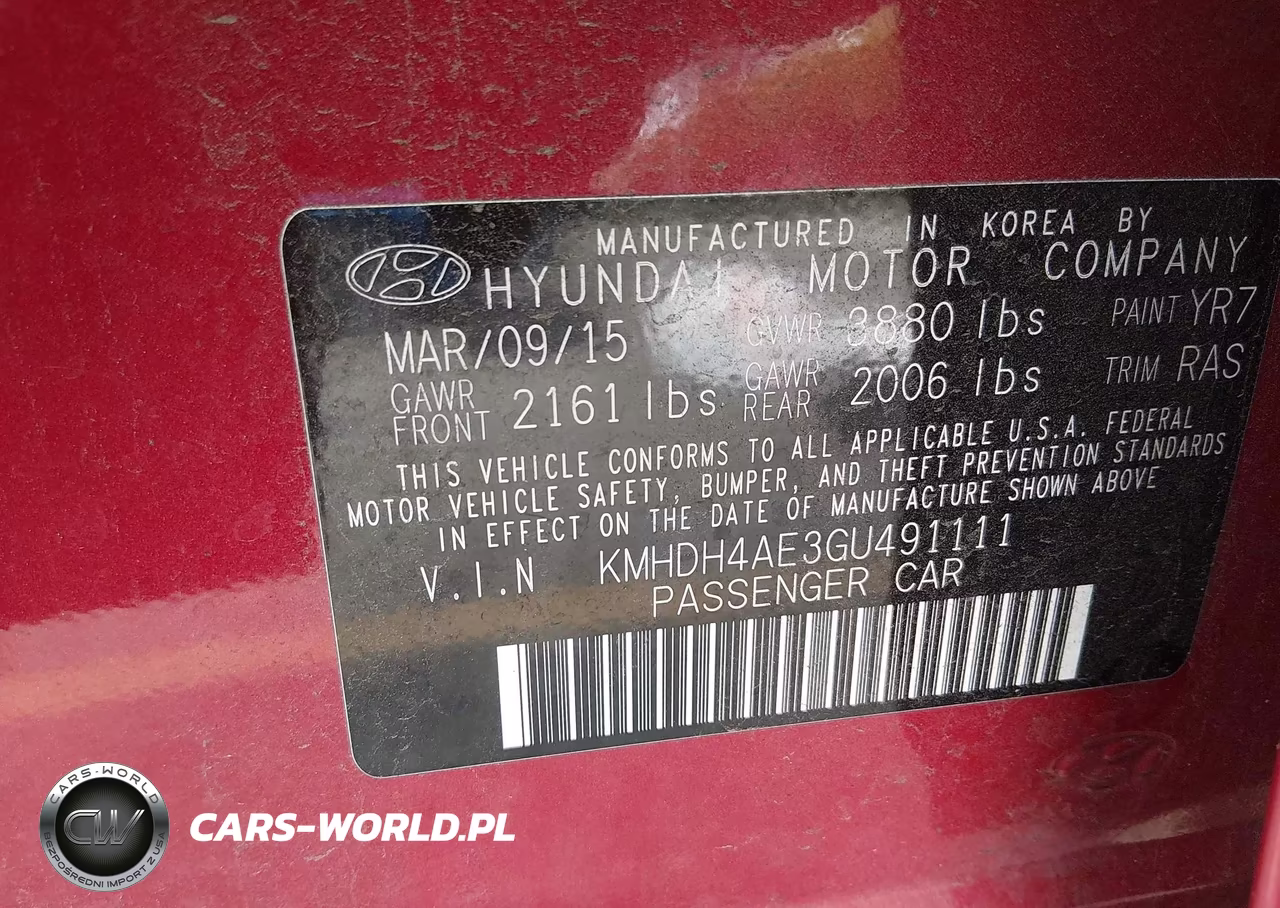 2016 Hyundai Elantra Se VIN:KMHDH4AE3GU491111 - 9