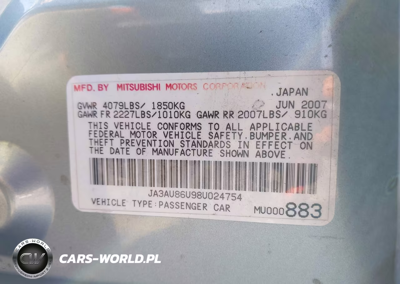 2008 Mitsubishi Lancer Gts VIN:JA3AU86U98U024754 - 9