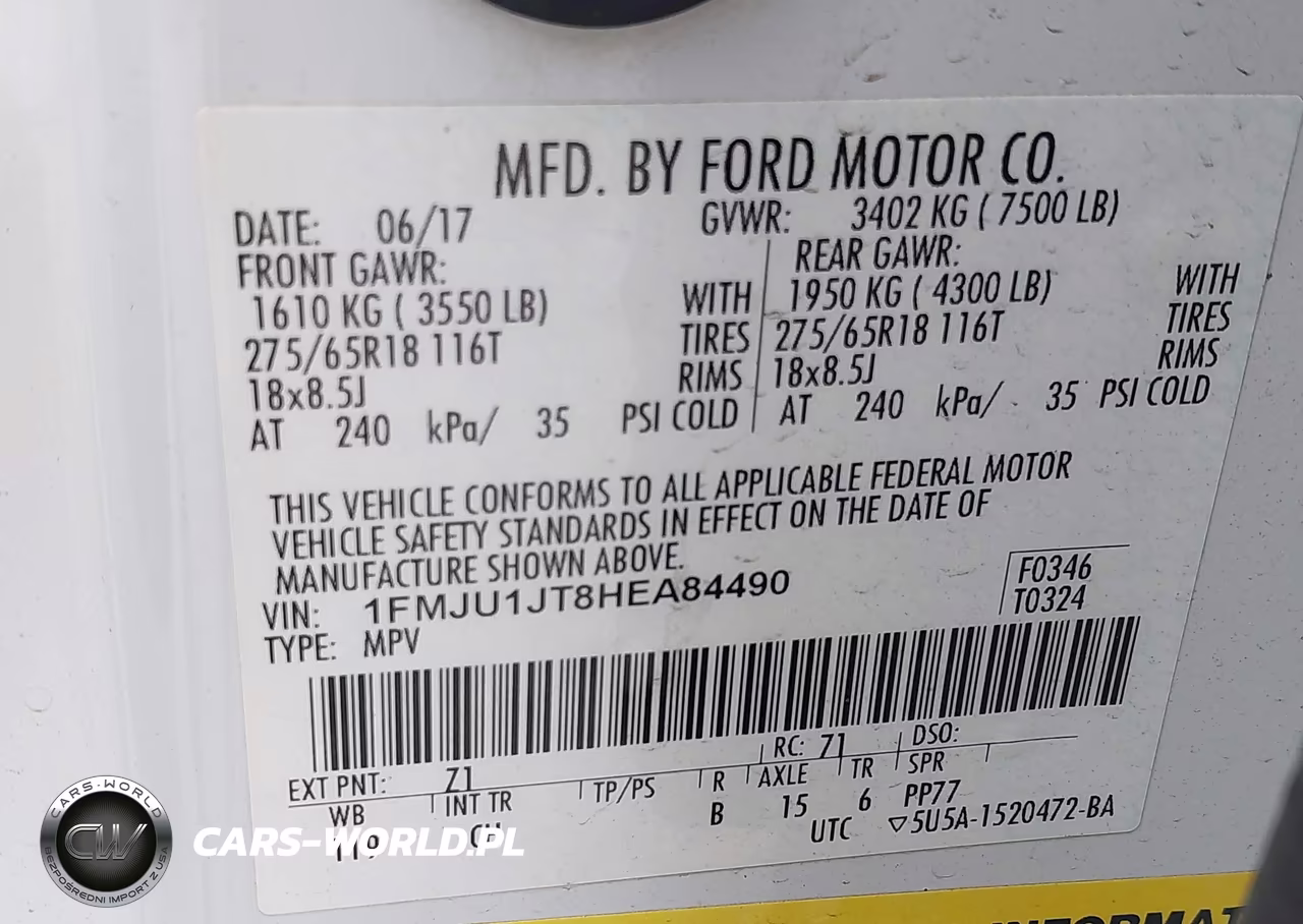 2017 Ford Expedition Xlt VIN:1FMJU1JT8HEA84490 - 9