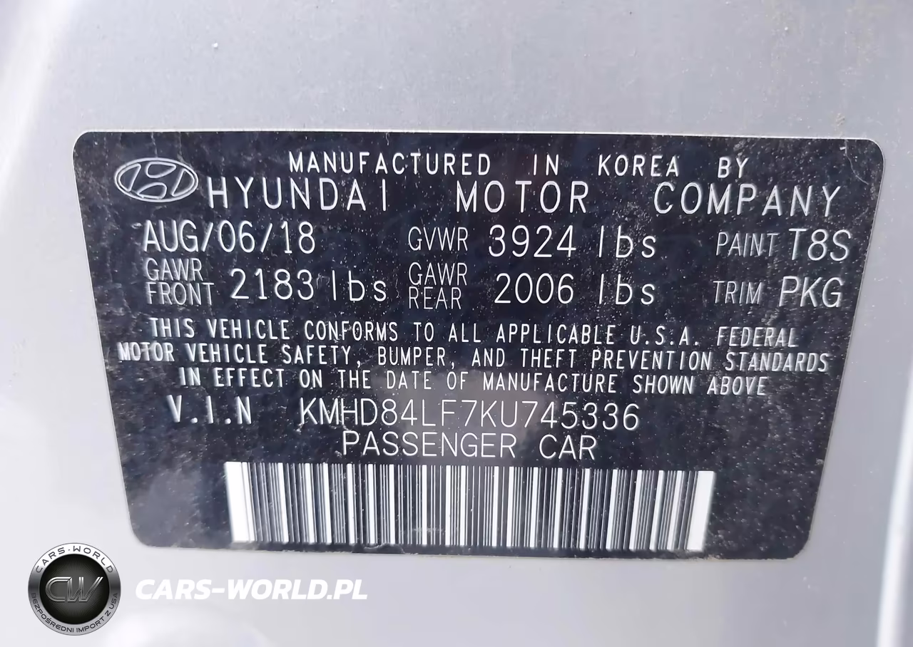 2019 Hyundai Elantra Sel VIN:KMHD84LF7KU745336 - 9