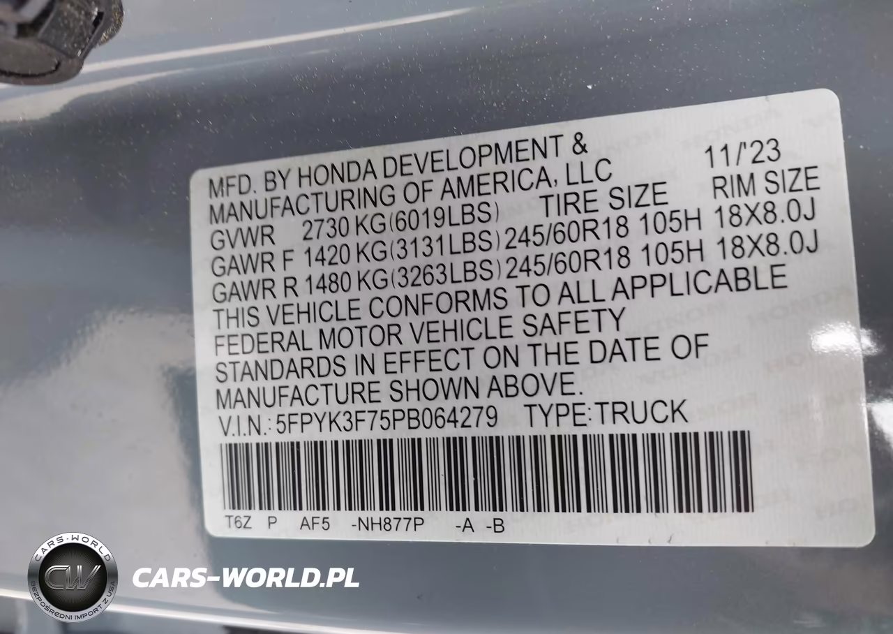 2023 Honda Ridgeline Rtl-E VIN:5FPYK3F75PB064279 - 9