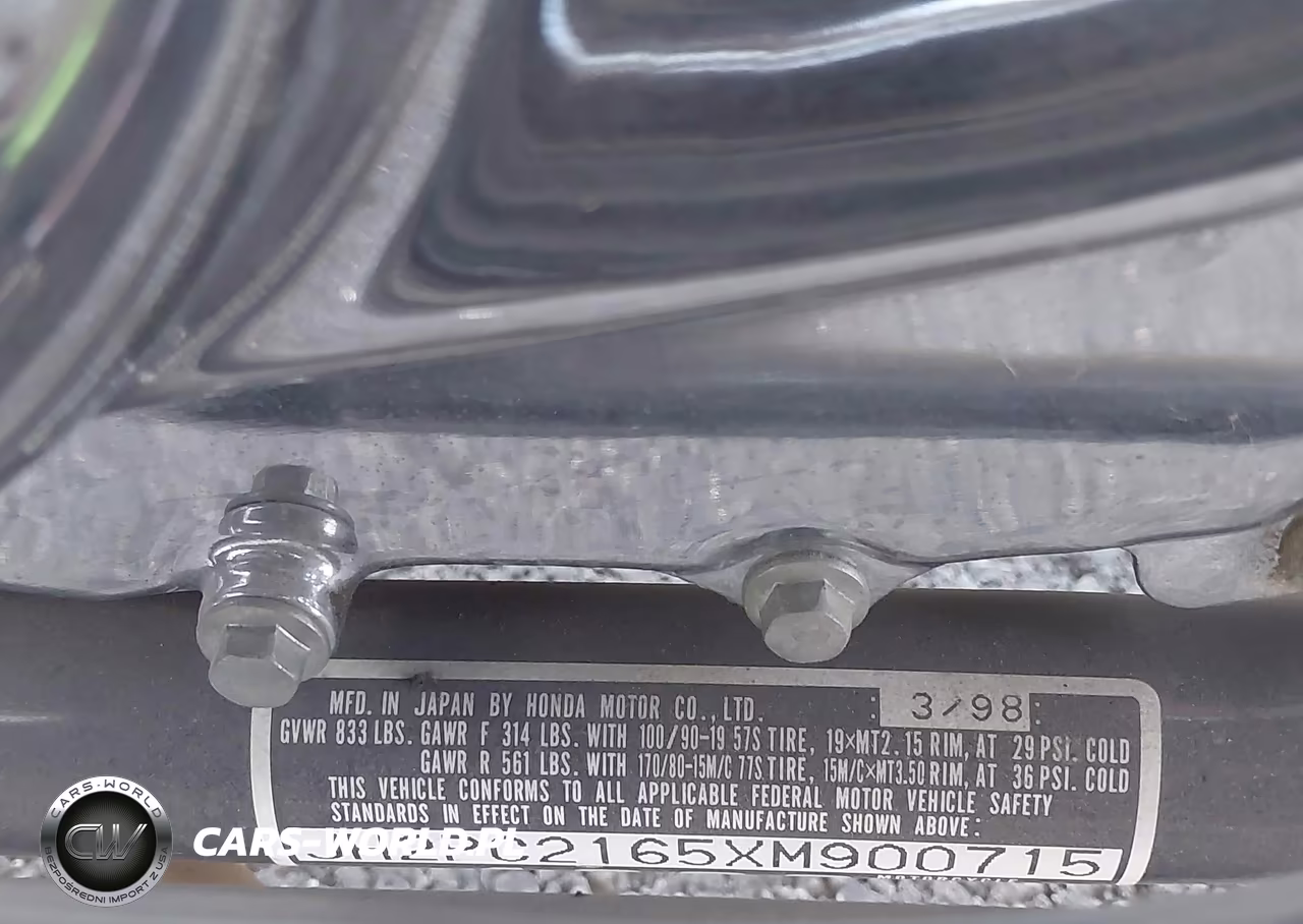 1999 Honda Vt600 Cd2 VIN:JH2PC2165XM900715 - 10