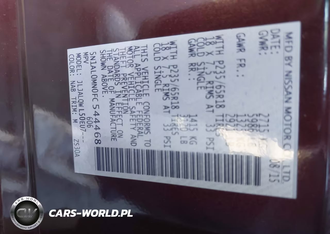 2015 Infiniti Qx60 VIN:5N1AL0MN0FC544468 - 9