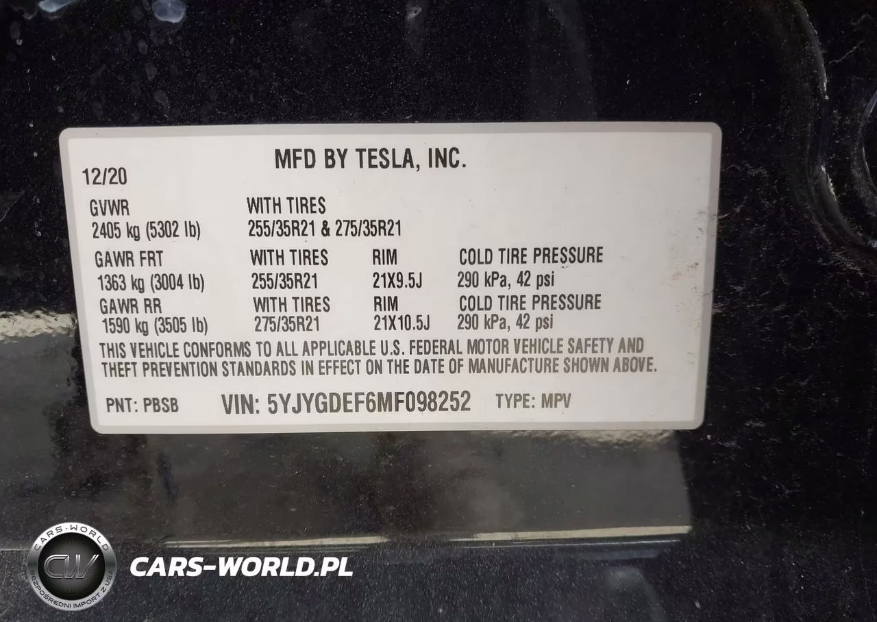 2021 Tesla Model Y Performance Dual Motor All-Wheel Drive VIN:5YJYGDEF6MF098252 - 9