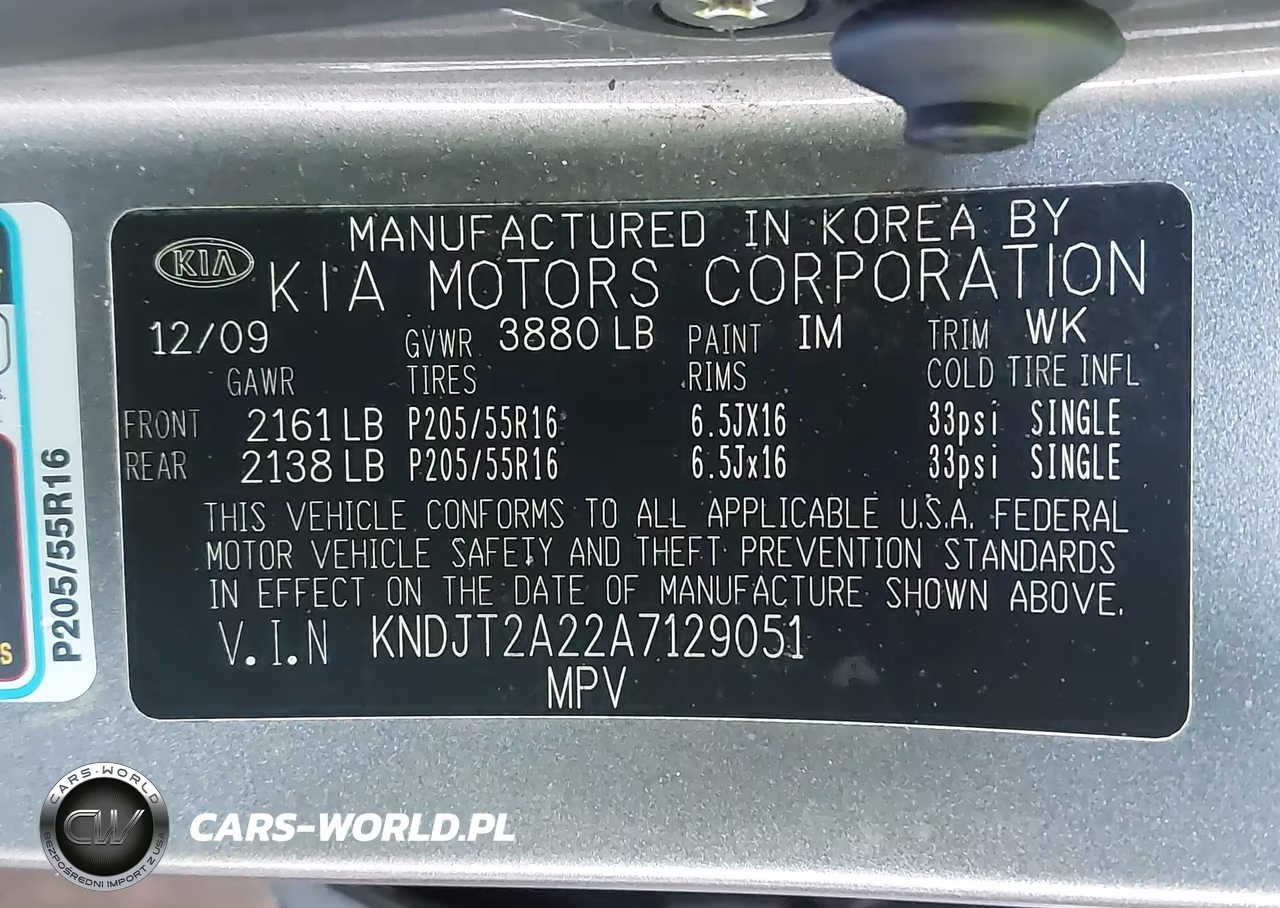 2010 Kia Soul + VIN:KNDJT2A22A7129051 - 9