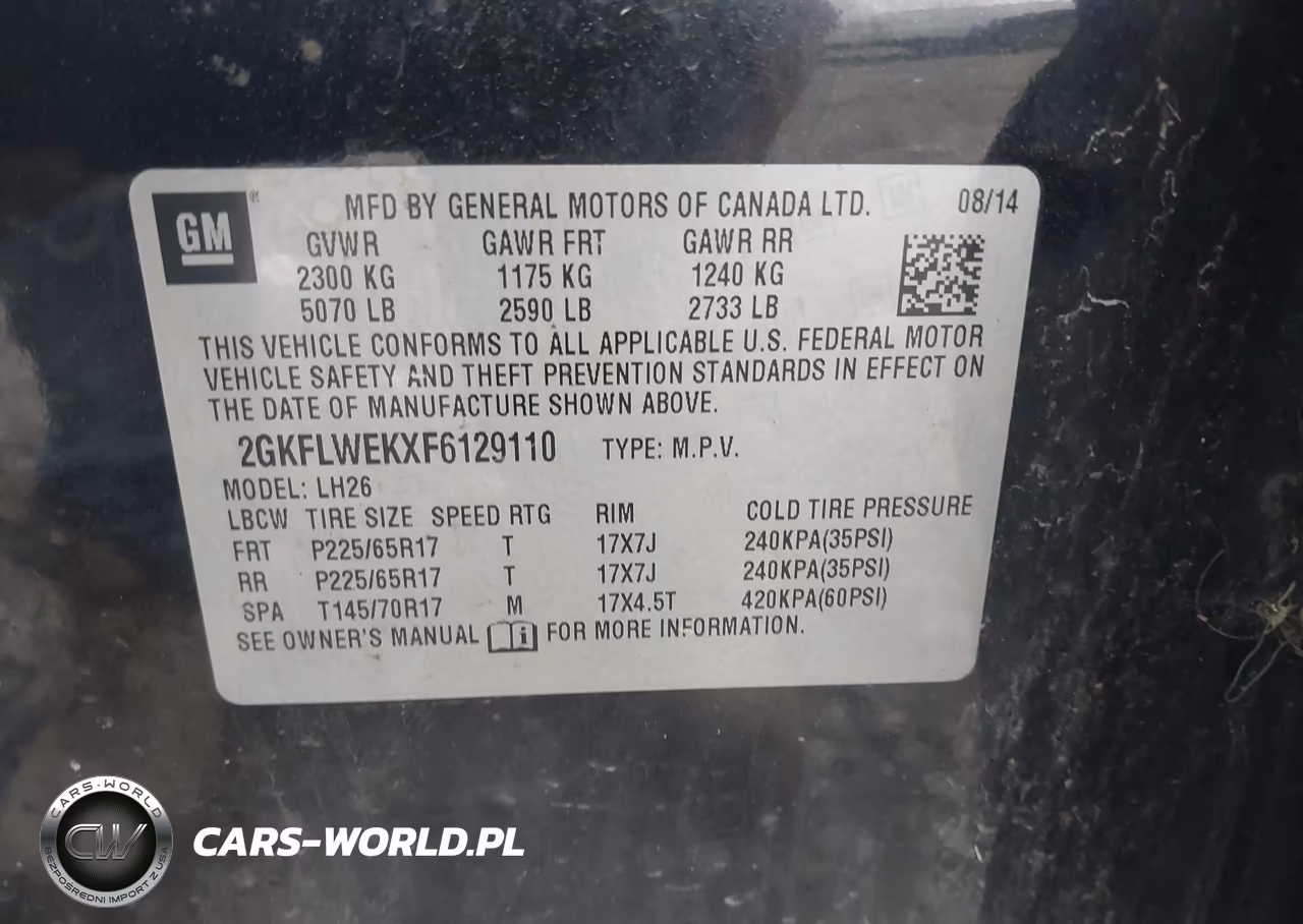 2015 GMC Terrain Sle-2 VIN:2GKFLWEKXF6129110 - 9