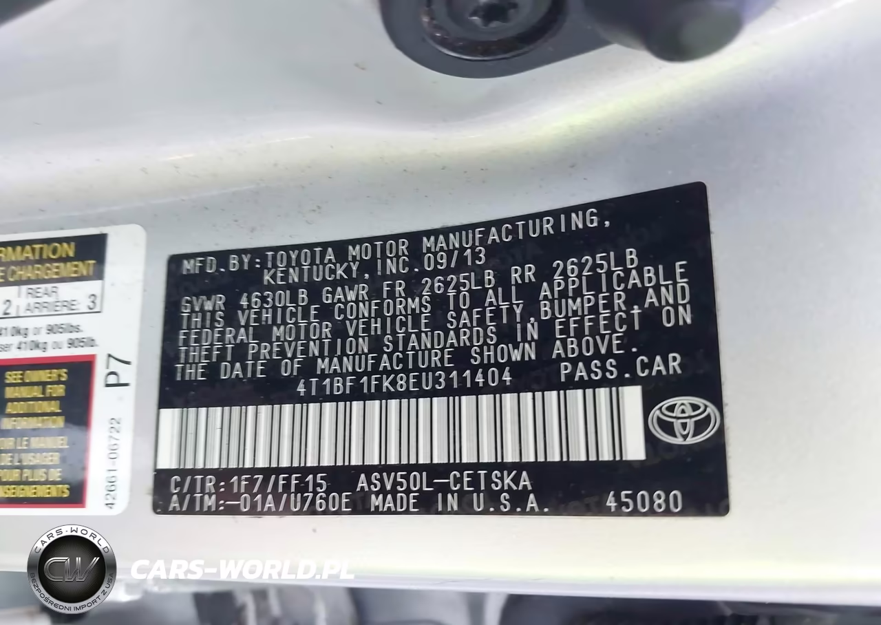 2014 Toyota Camry Se VIN:4T1BF1FK8EU311404 - 9