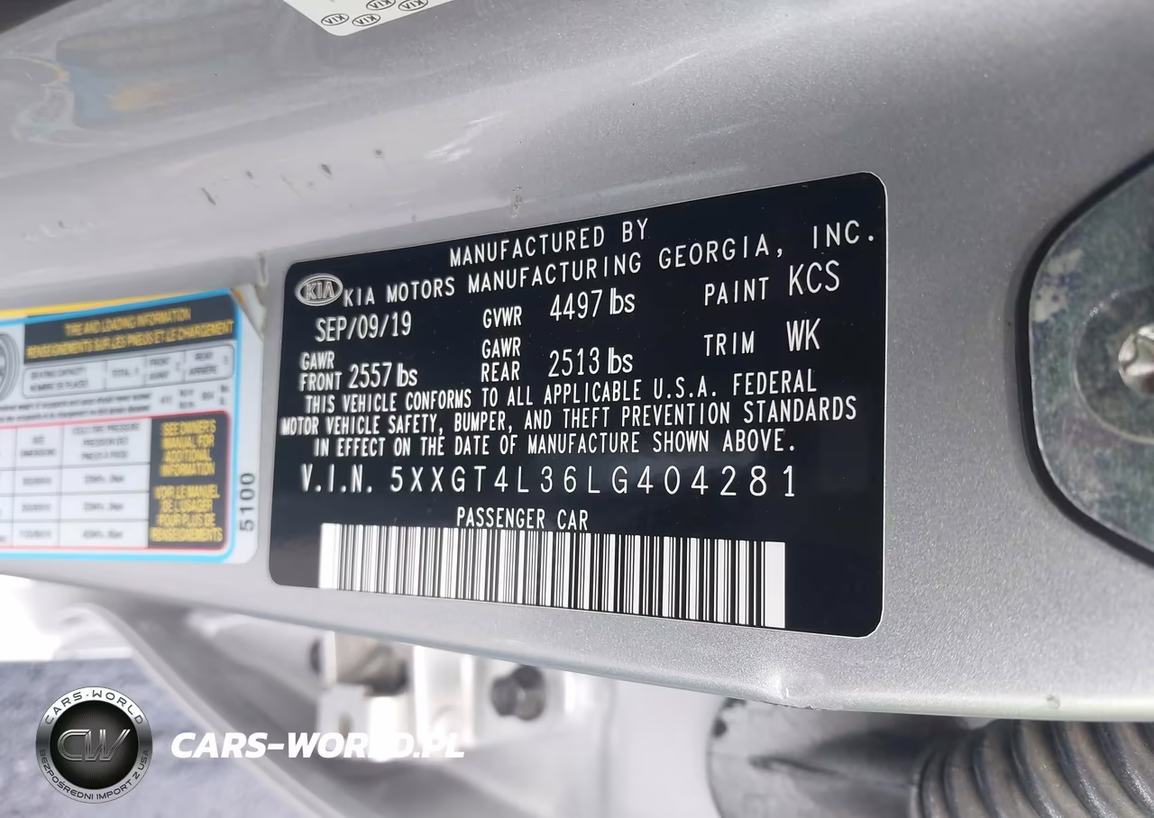 2020 Kia Optima Lx VIN:5XXGT4L36LG404281 - 9