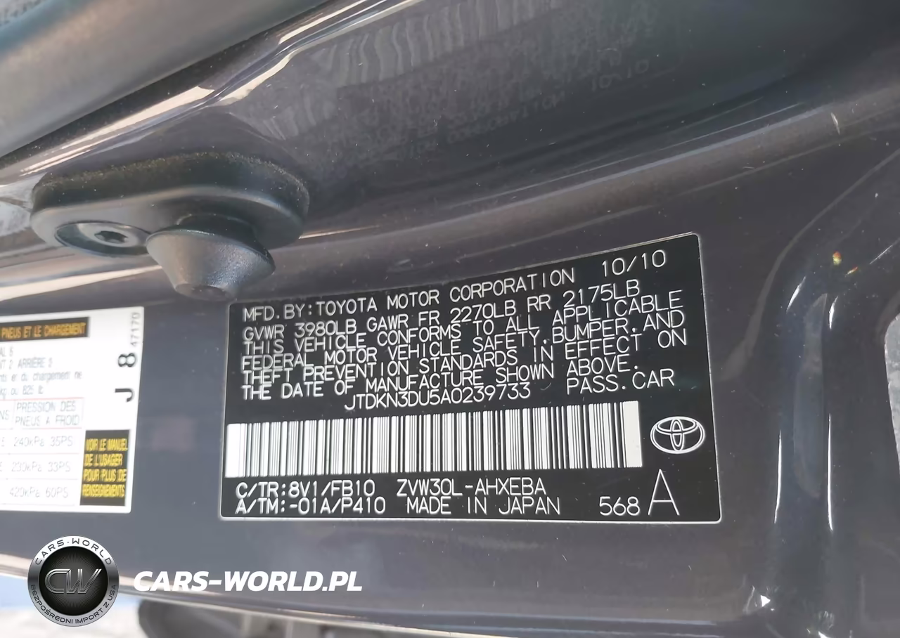 2010 Toyota Prius Iii VIN:JTDKN3DU5A0239733 - 9