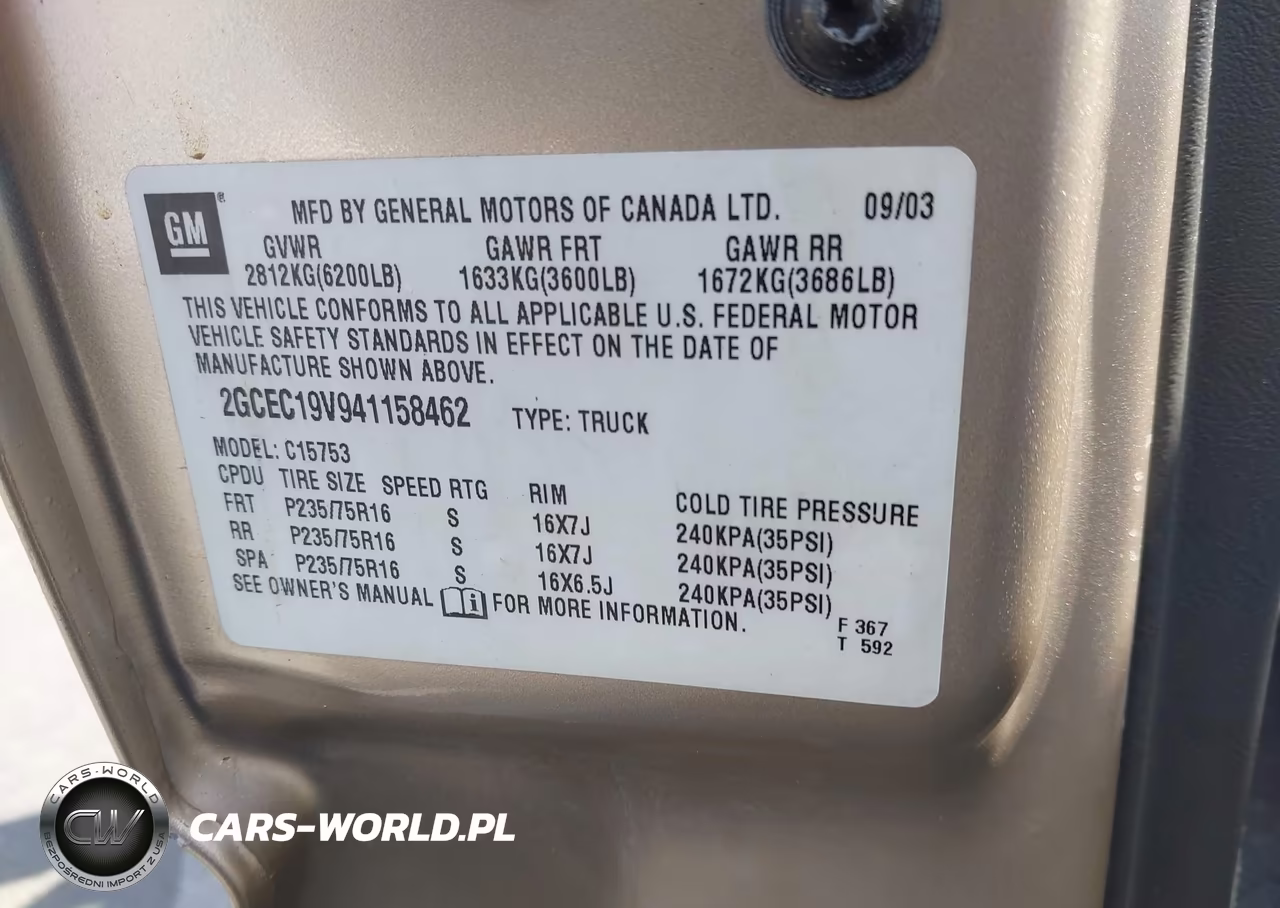 2004 Chevrolet Silverado 1500 Ls VIN:2GCEC19V941158462 - 9