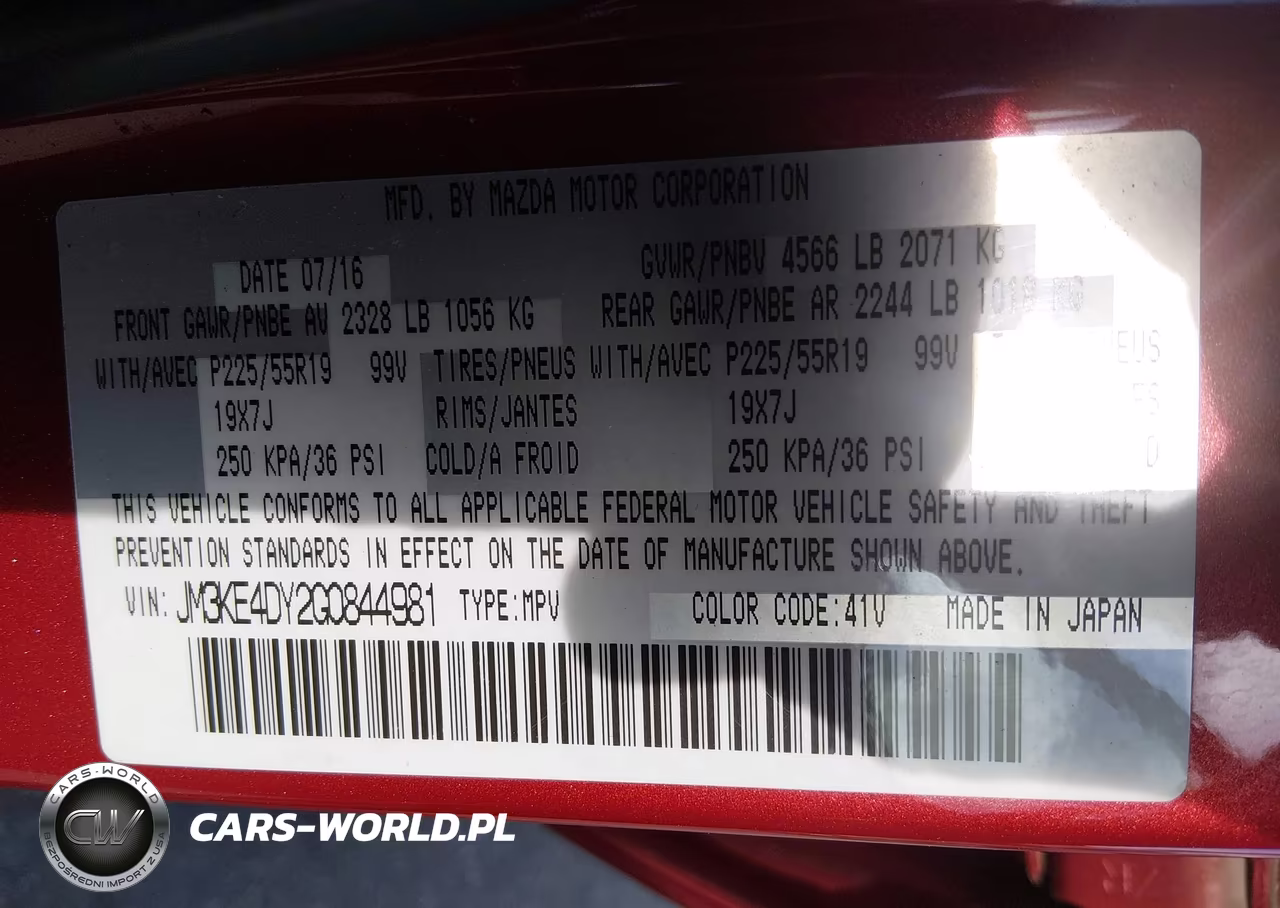 2016 Mazda Cx-5 Grand Touring VIN:JM3KE4DY2G0844981 - 9