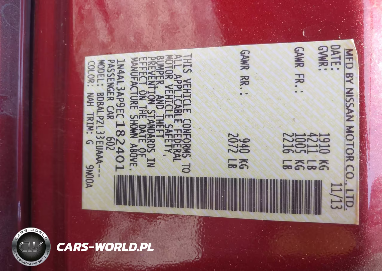 2014 Nissan Altima 2.5 VIN:1N4AL3AP9EC182401 - 9