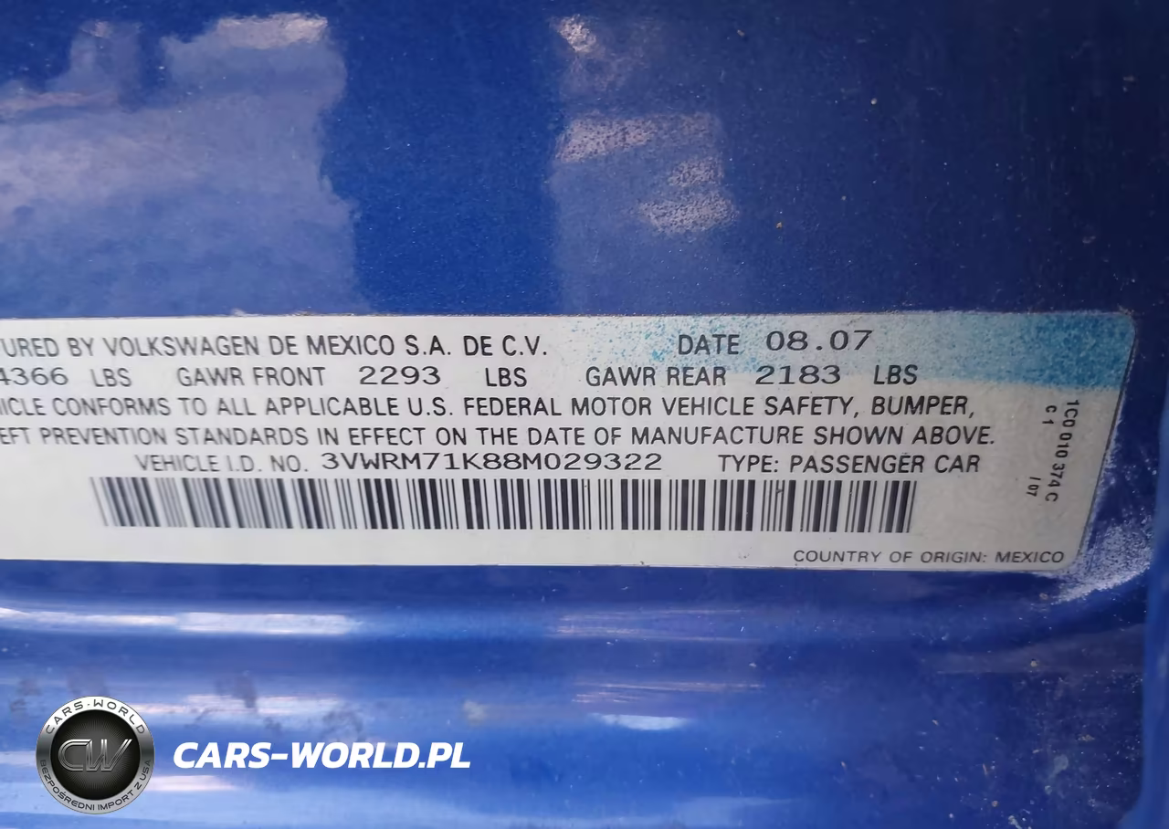 2008 Volkswagen Jetta Se-Sel VIN:3VWRM71K88M029322 - 9