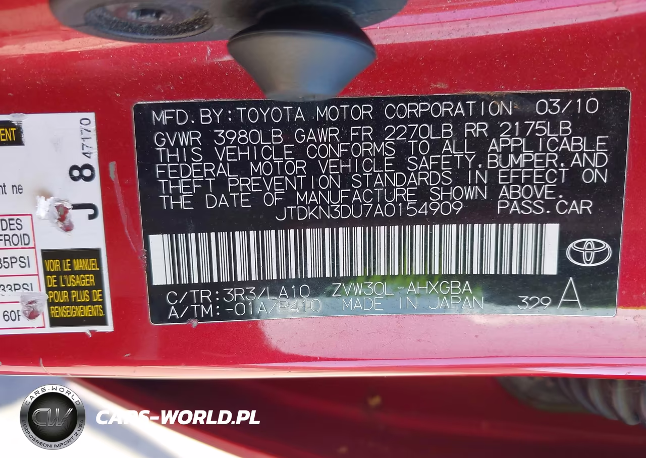 2010 Toyota Prius Iv VIN:JTDKN3DU7A0154909 - 9