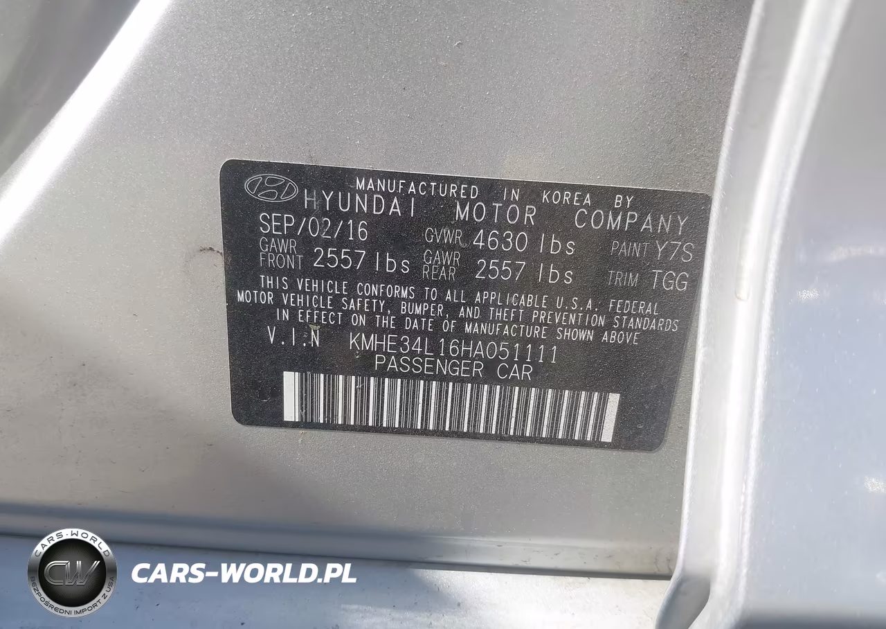 2017 Hyundai Sonata Hybrid Limited VIN:KMHE34L16HA051111 - 9