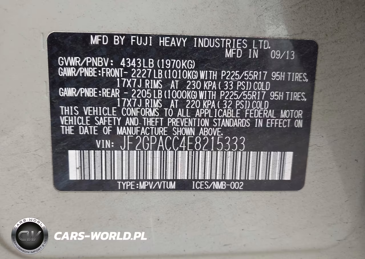 2014 Subaru Xv Crosstrek 2.0I Premium VIN:JF2GPACC4E8215333 - 9