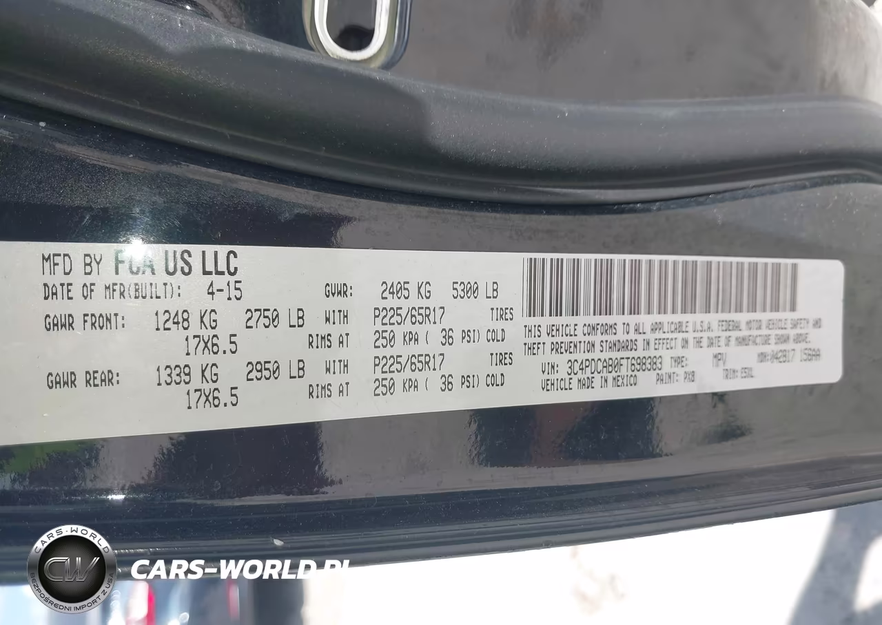 2015 Dodge Journey American Value Pkg VIN:3C4PDCAB0FT698383 - 9