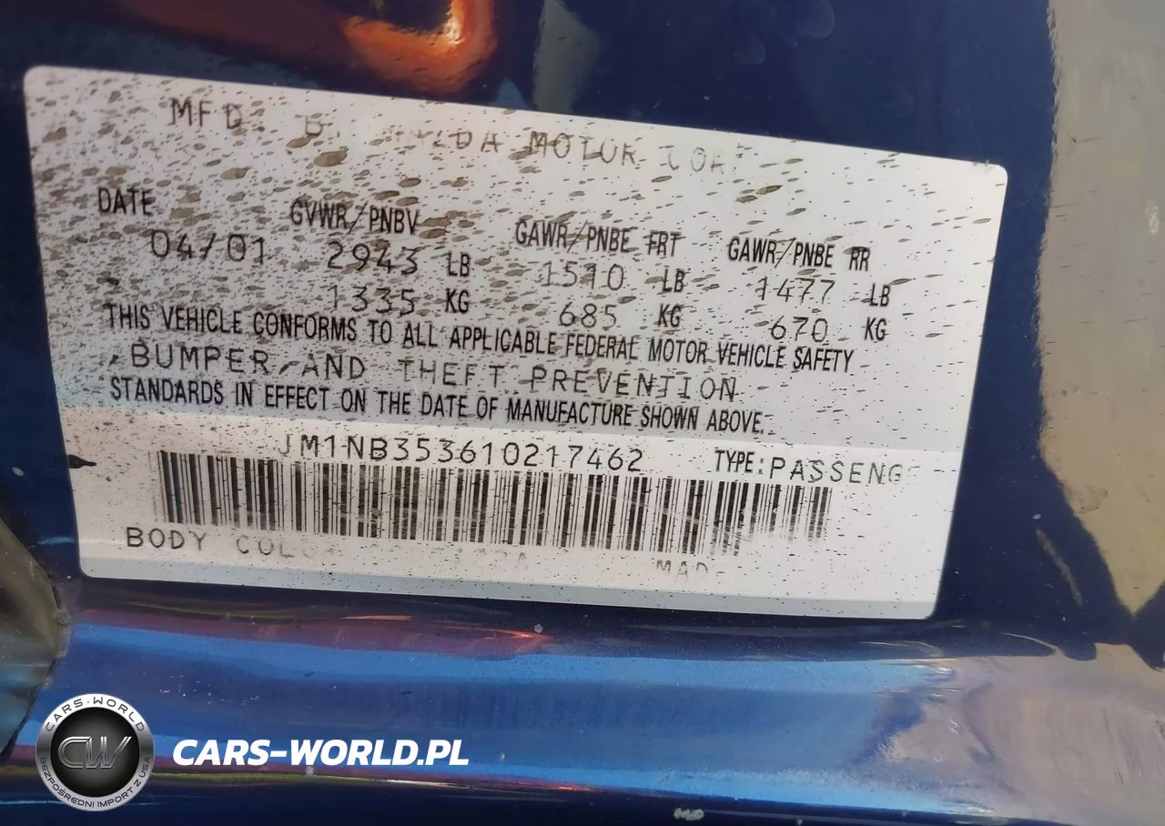 2001 Mazda Mx-5 Miata Ls-Special Edition VIN:JM1NB353610217462 - 9