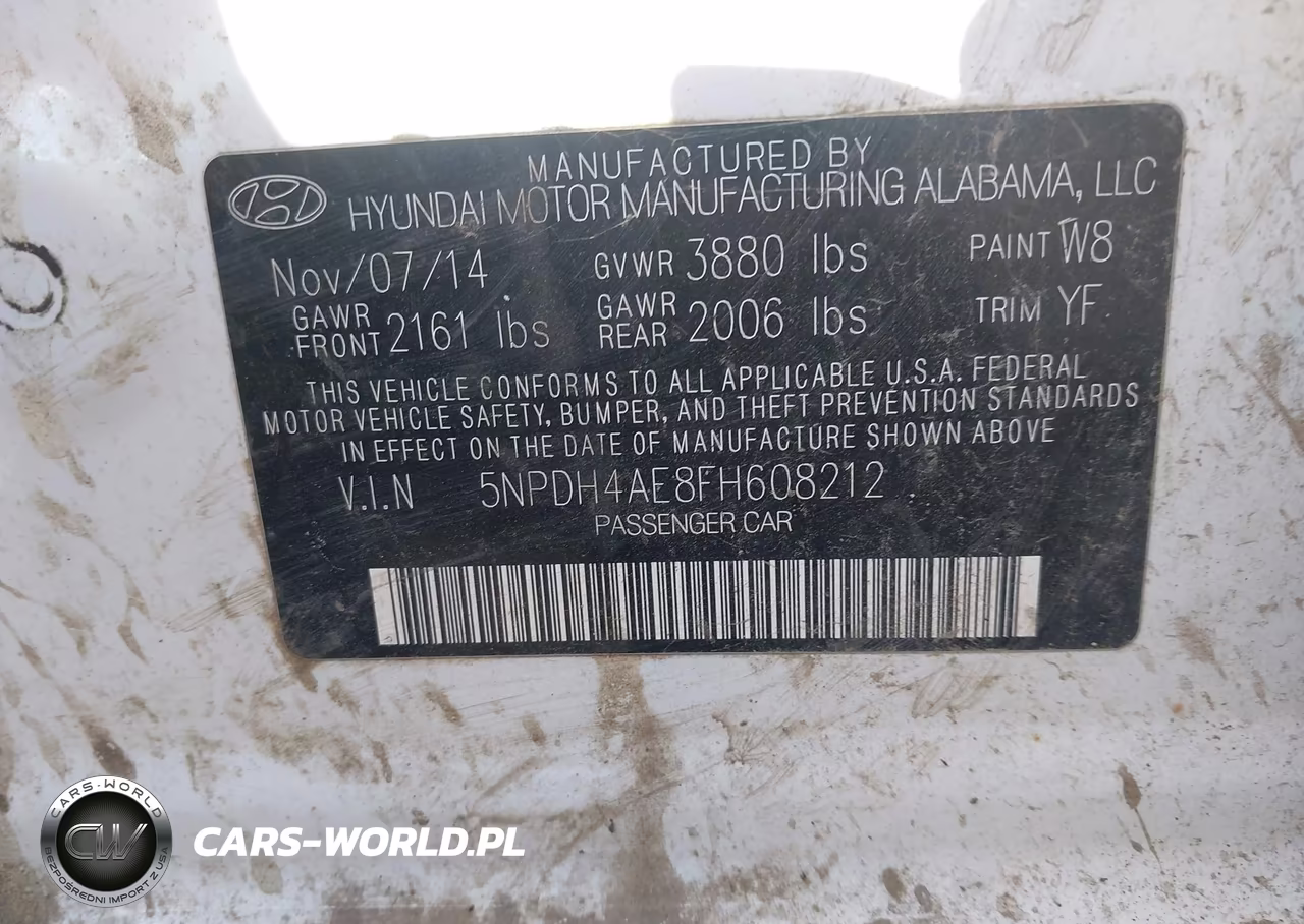 2015 Hyundai Elantra Limited VIN:5NPDH4AE8FH608212 - 9