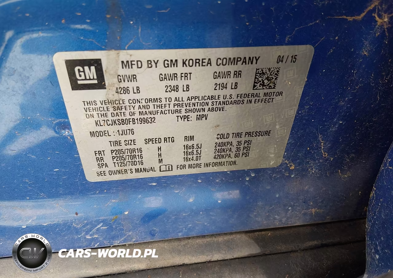 2015 Chevrolet Trax 1Ls VIN:KL7CJKSB0FB199632 - 9