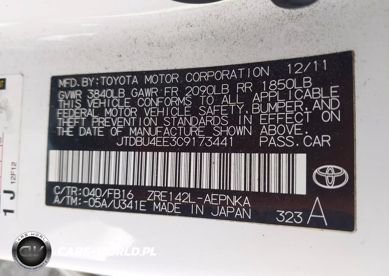 2012 Toyota Corolla Le VIN:JTDBU4EE3C9173441 - 9