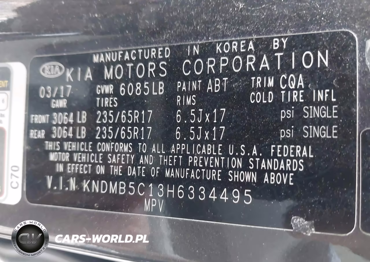 2017 Kia Sedona Lx VIN:KNDMB5C13H6334495 - 9