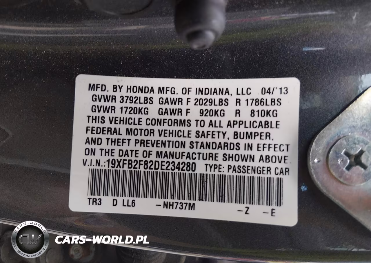 2013 Honda Civic Ex VIN:19XFB2F82DE234280 - 9