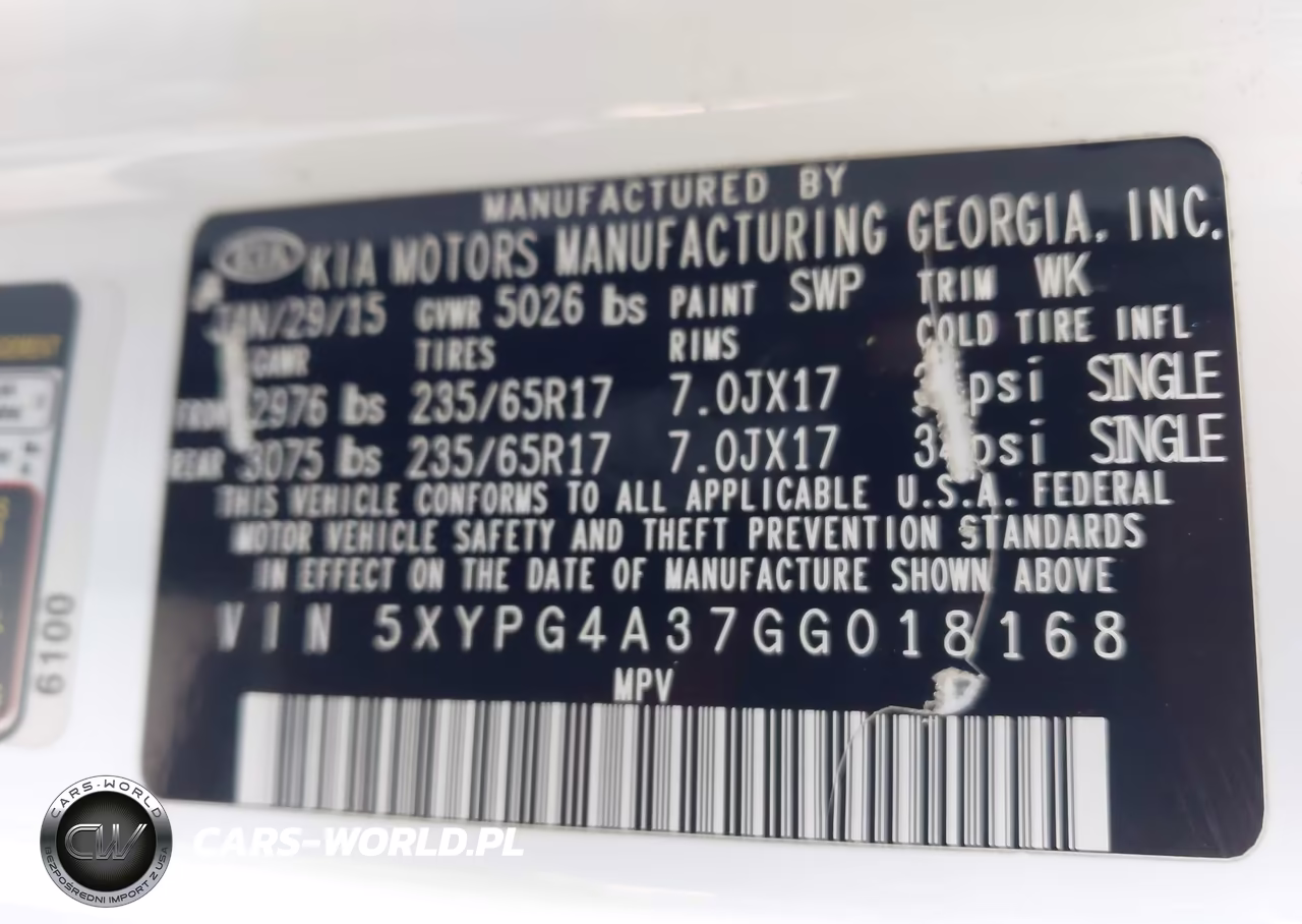 2016 Kia Sorento 2.4L Lx VIN:5XYPG4A37GG018168 - 9