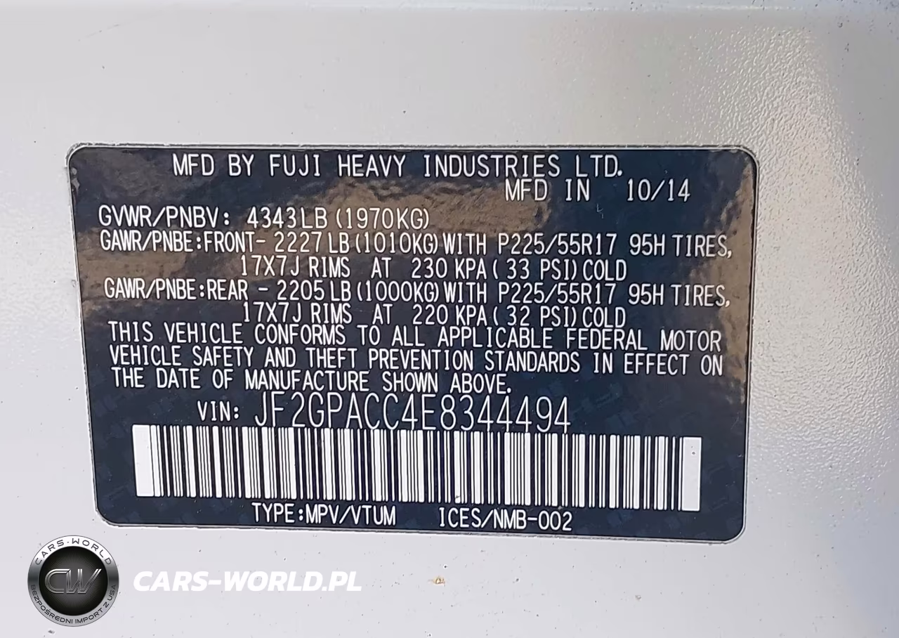 2014 Subaru Xv Crosstrek 2.0I Premium VIN:JF2GPACC4E8344494 - 9