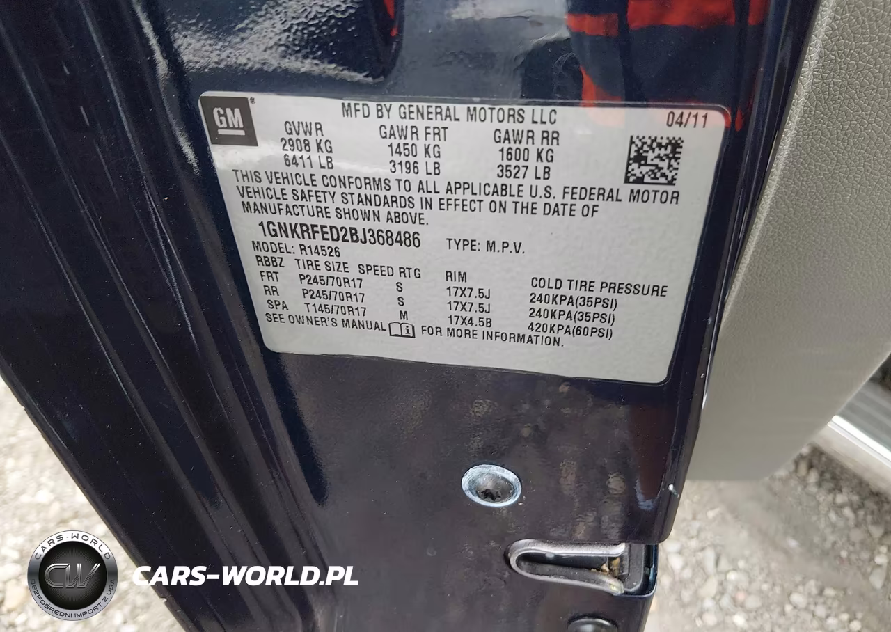 2011 Chevrolet Traverse Ls VIN:1GNKRFED2BJ368486 - 9