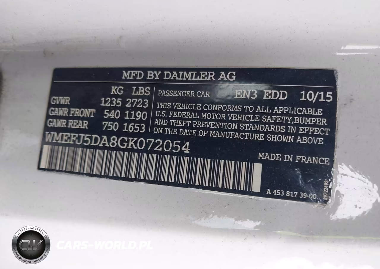 2016 Smart Fortwo Prime VIN:WMEFJ5DA8GK072054 - 9