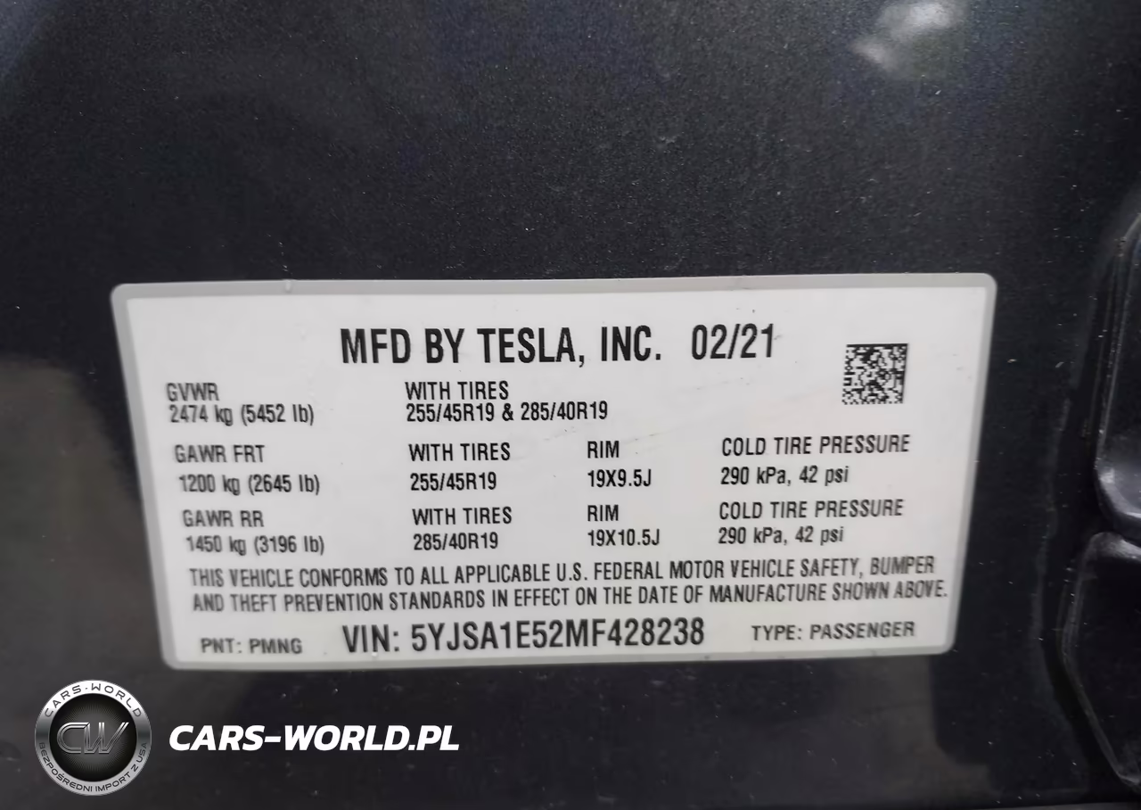 2021 Tesla Model S Long Range Dual Motor All-Wheel Drive VIN:5YJSA1E52MF428238 - 9